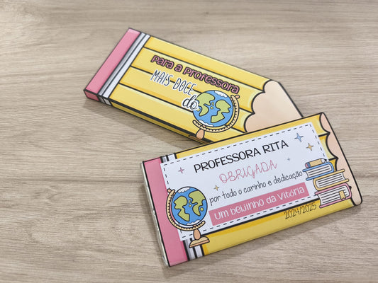 Chocolate Personalizado - Oferta para Professores, Auxiliares e Educadoras