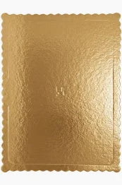 Prato Retangular Dourado com Rebordo 35x45CM