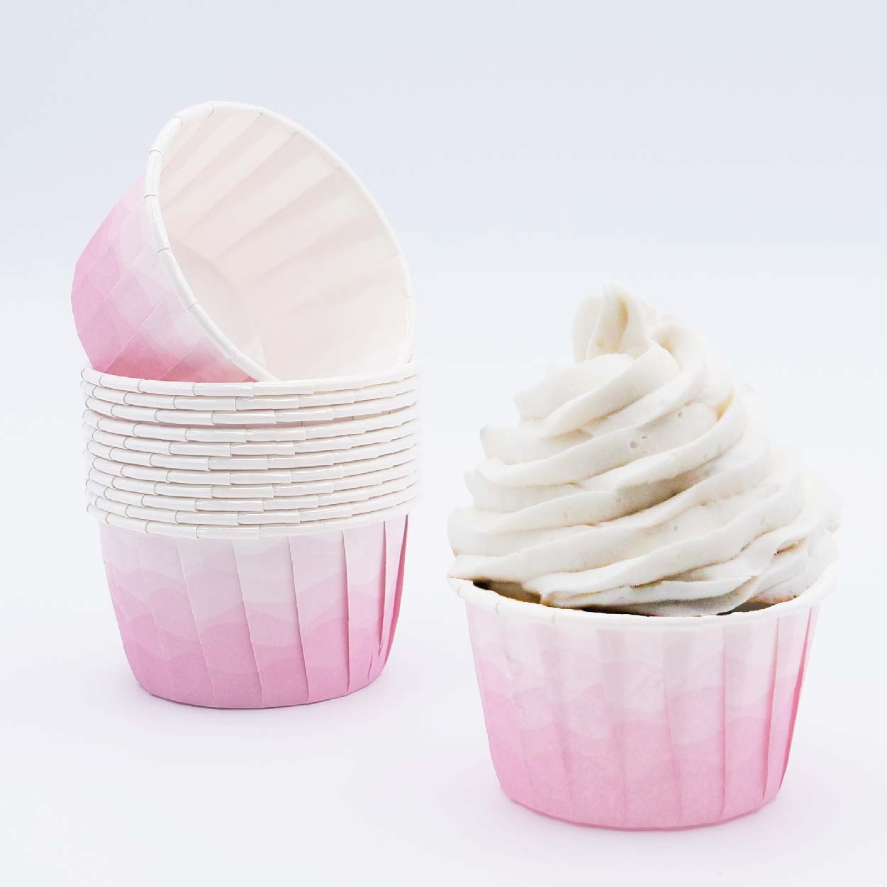 Cápsulas Cupcake Marmoreado Rosa