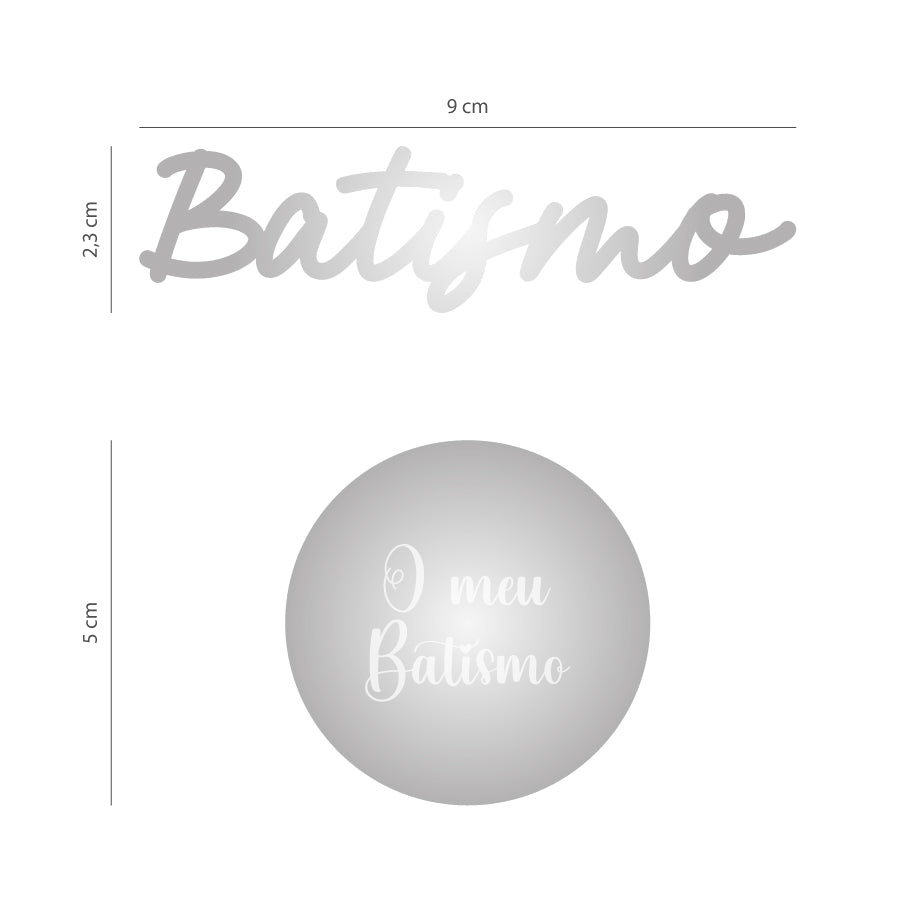 Aplique Prata Batismo
