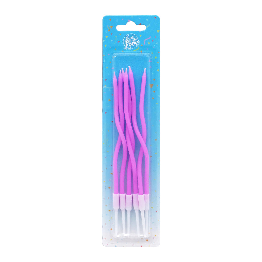 Lilac Twisted Candles