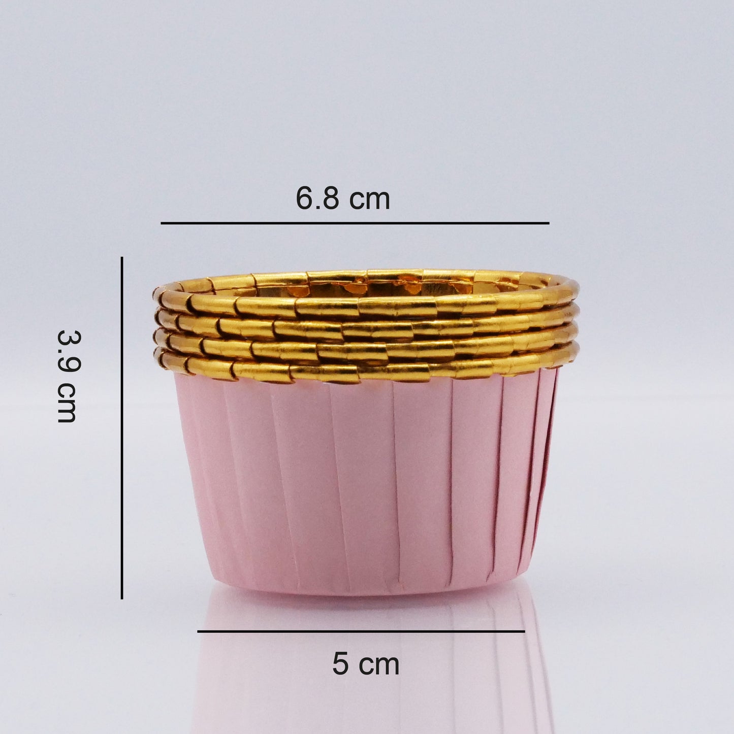 Cápsulas Cupcake Rosa & Ouro