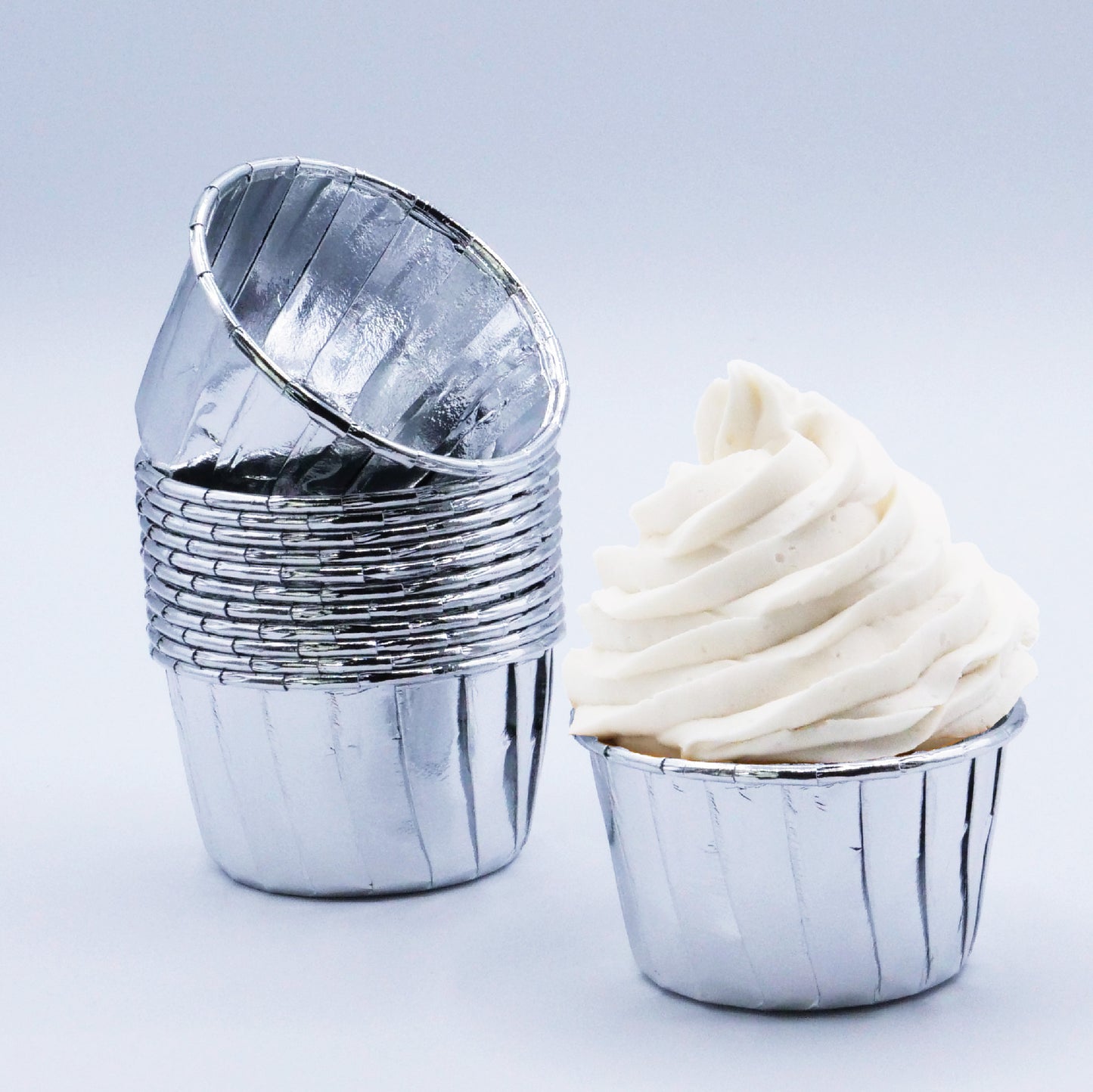 Silver Cupcake Capsules