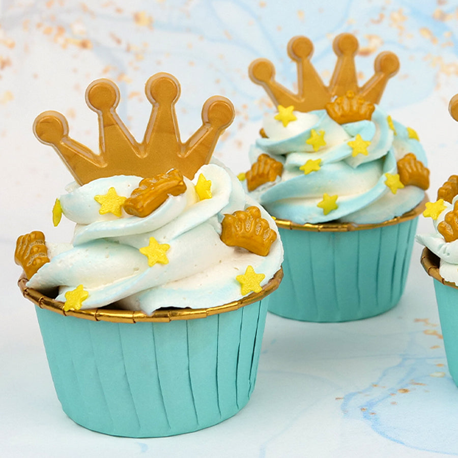 Blue & Gold Cupcake Capsules