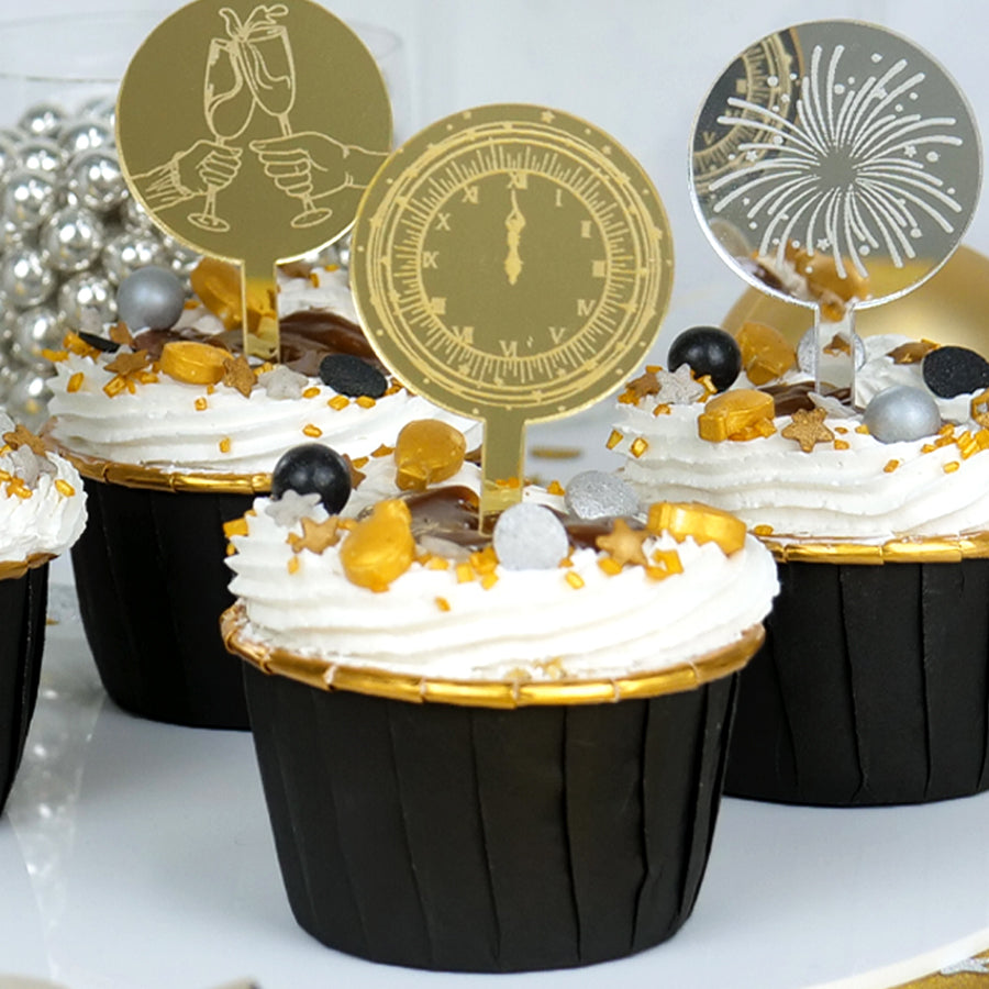 Cápsulas Cupcake Preto & Ouro