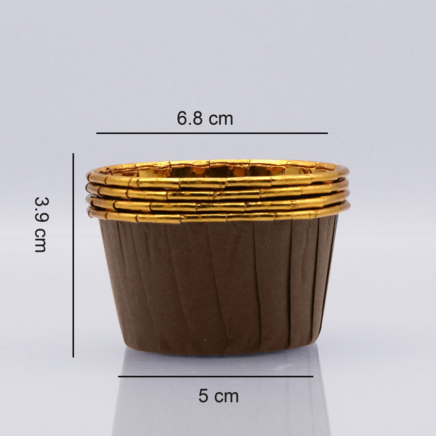 Brown & Gold Cupcake Capsules