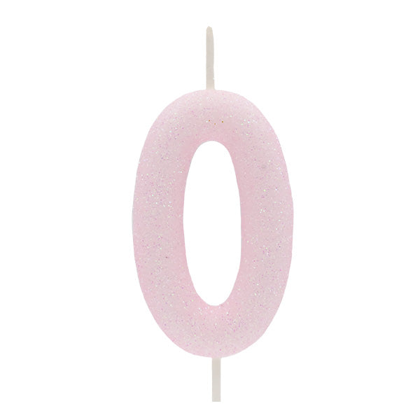 Vela Glitter Rosa Claro Nº0