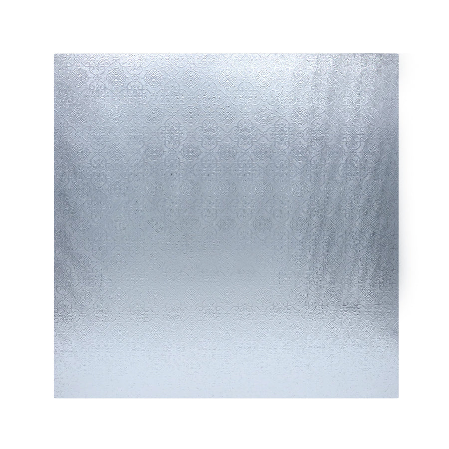 Silver Rectangular Plate with Rim 20x30CM
