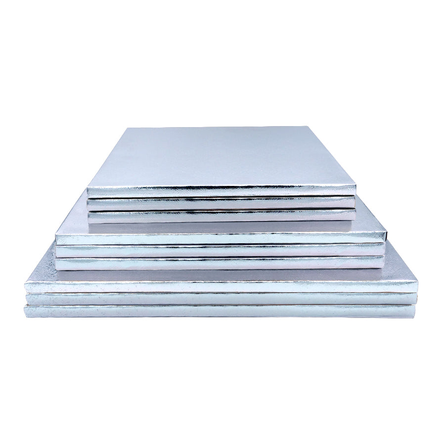 Silver Rectangular Plate with Rim 20x30CM