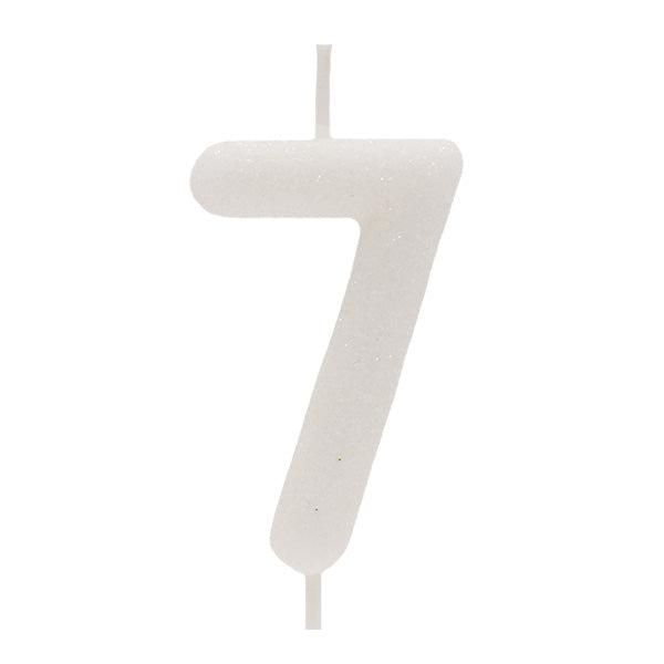 Vela Glitter Branco Nº 7