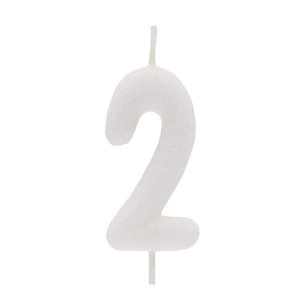 Vela Glitter Branco Nº 2
