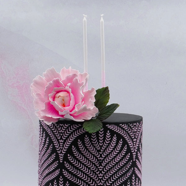 Velas Altas Glitter Rosa Claro
