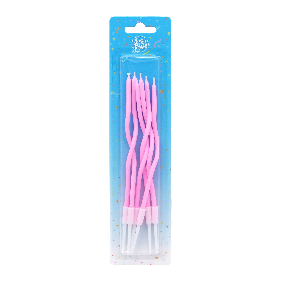 Light Pink Twisted Candles