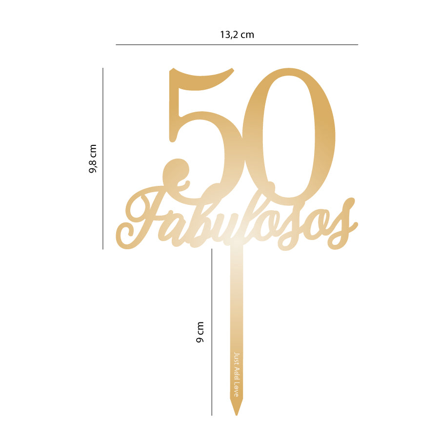 Topper Ouro 50 Fabulosos