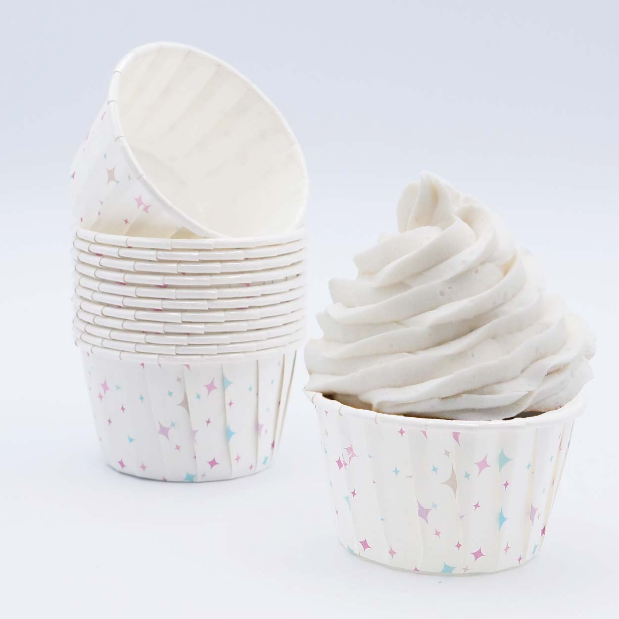 Pastel Star Cupcake Capsules