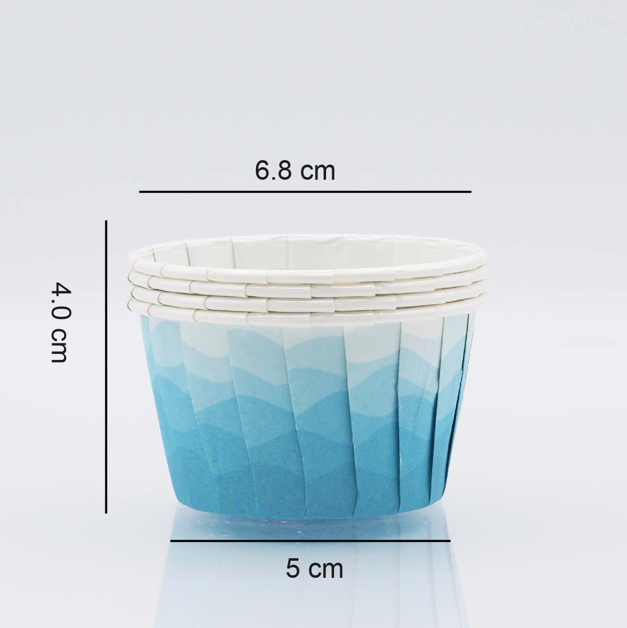 Cápsulas Cupcake Marmoreado Azul