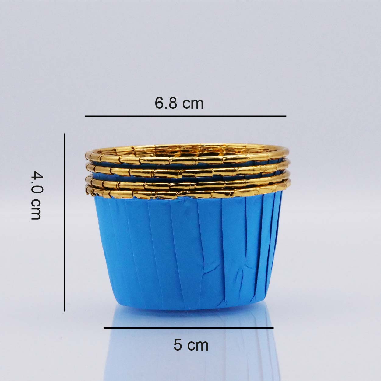 Dark Blue & Gold Cupcake Capsules