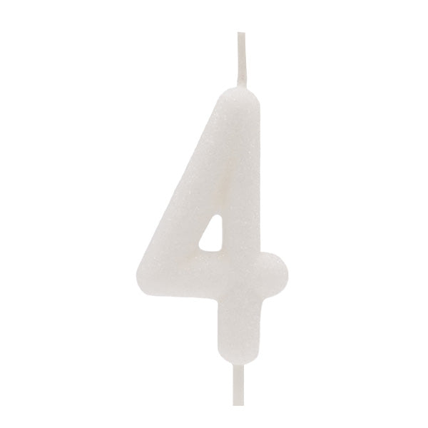 Vela Glitter Branco Nº 4