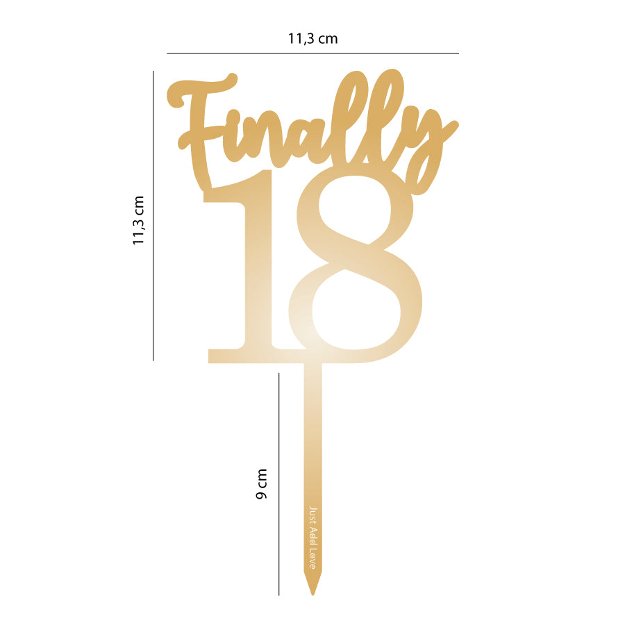 Topper Ouro Finally 18