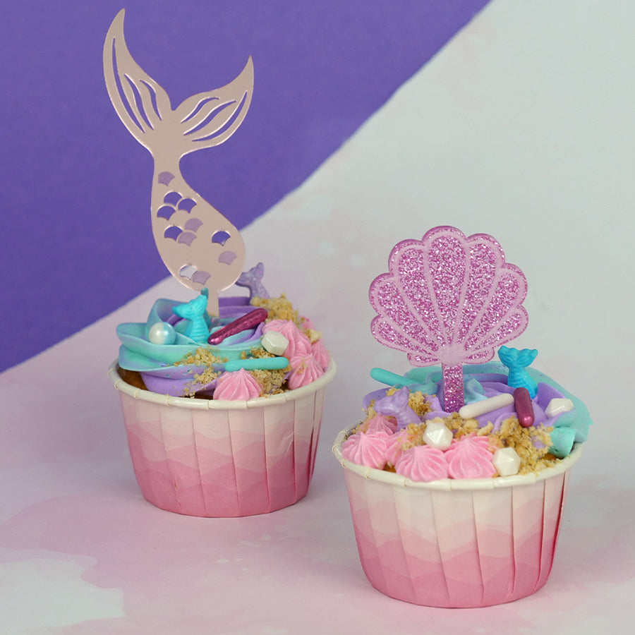 Cápsulas Cupcake Marmoreado Rosa
