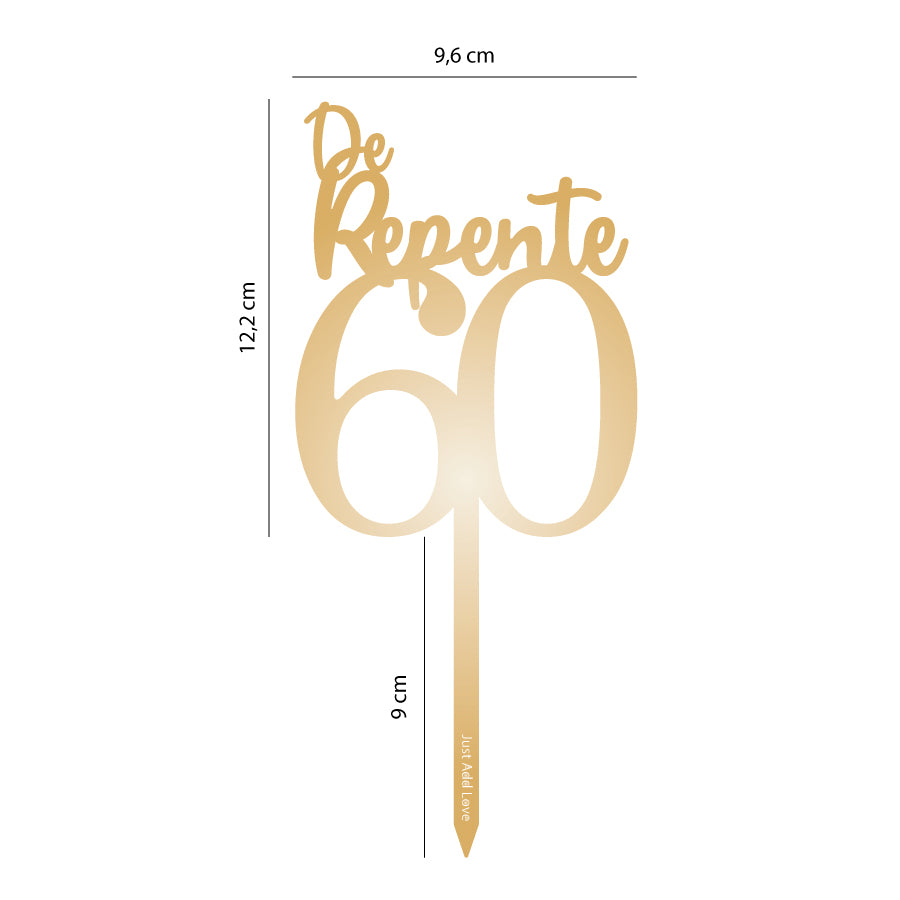 Topper Ouro De Repente 60