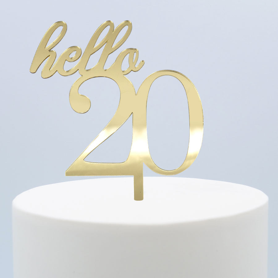 Topper Ouro Hello 20