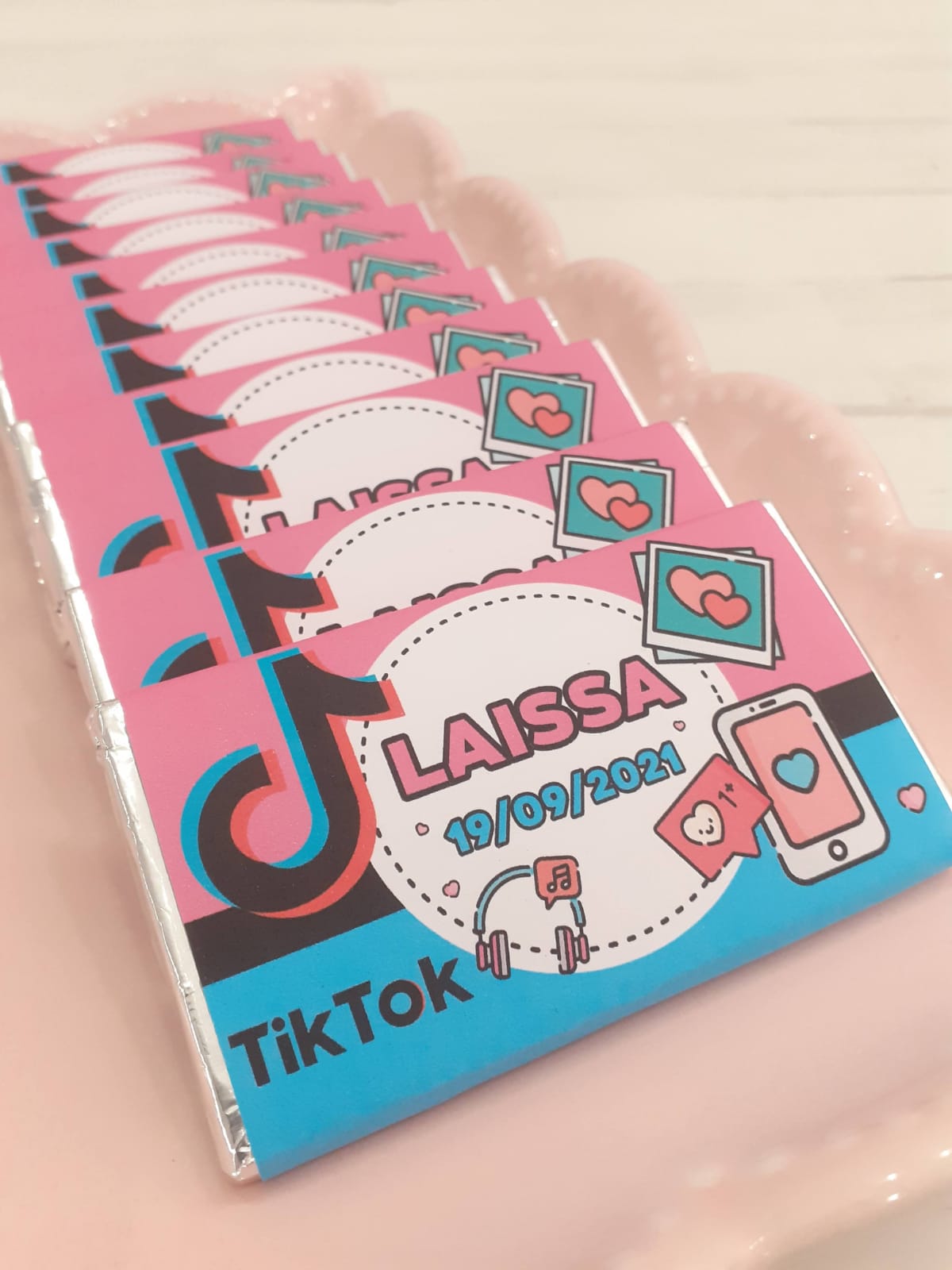 Chocolate de 20gr Personalizado - Tik Tok