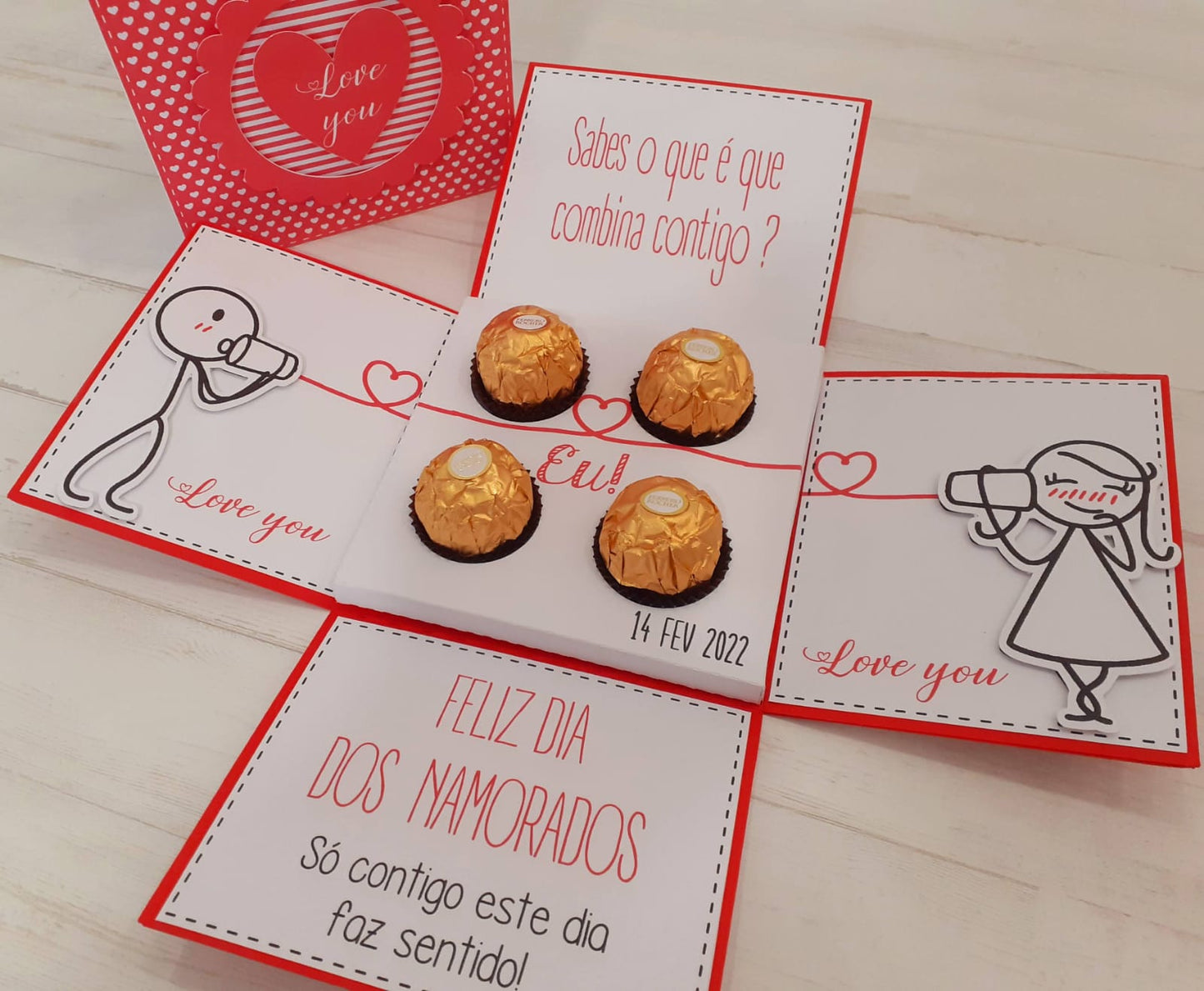 Blister of 6 Chocolate Neapolitans - Valentine's Day
