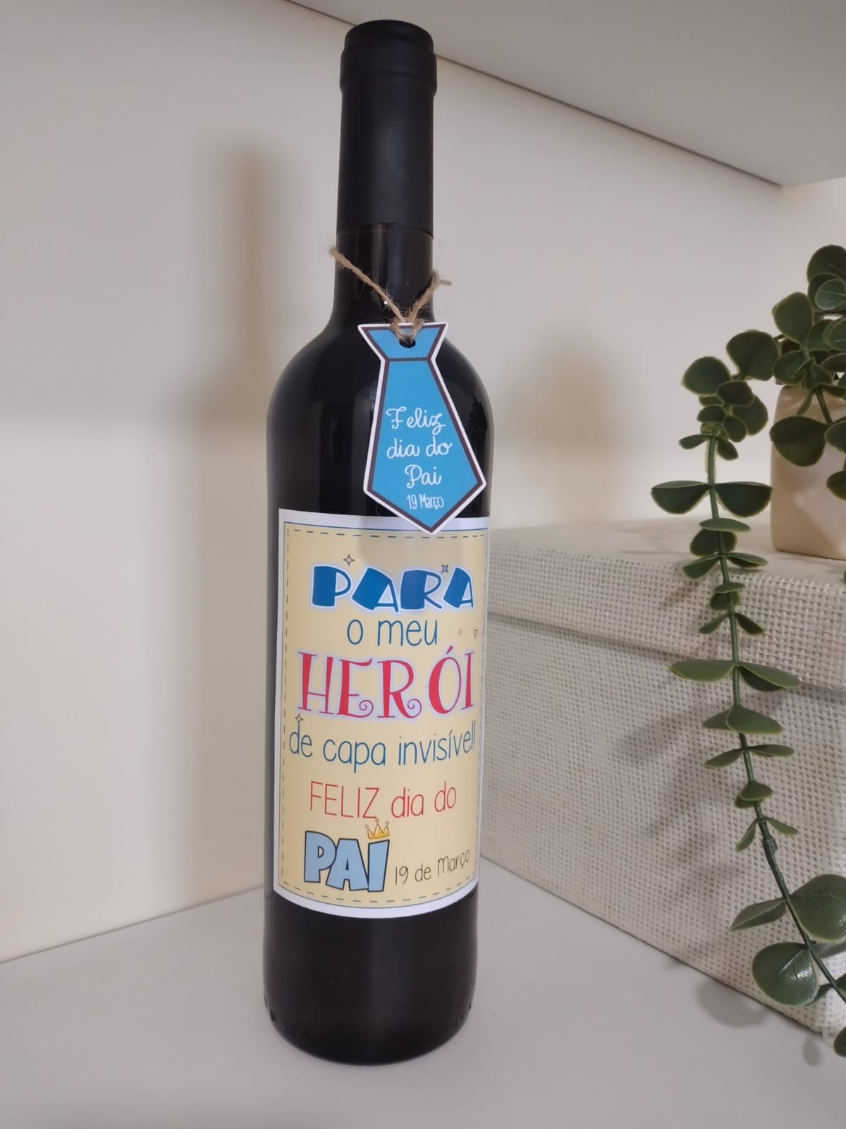 Garrafa de Vinho com Rótulo Personalizado - Dia do Pai