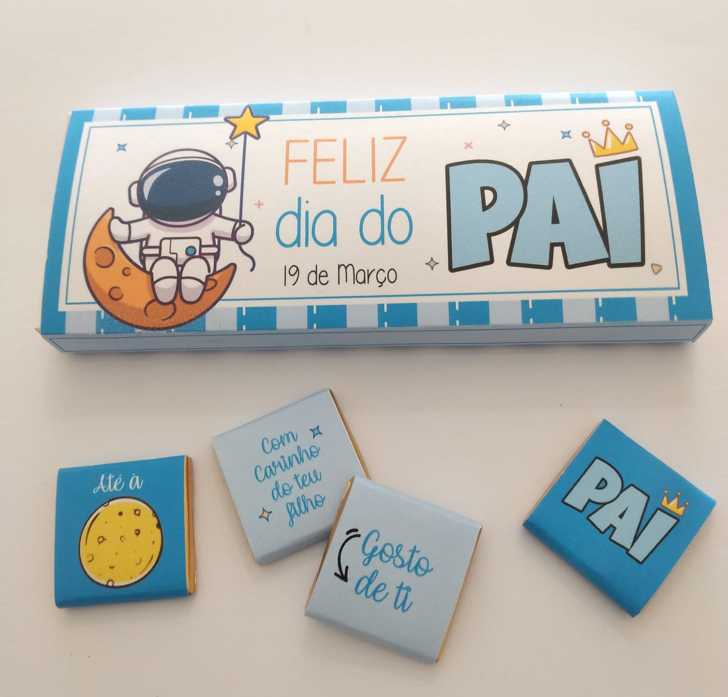Caixa Retangular de 4 Napolitanas - Dia do Pai
