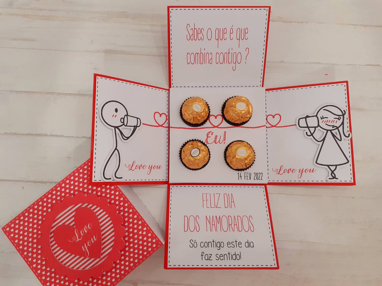 Blister of 6 Chocolate Neapolitans - Valentine's Day