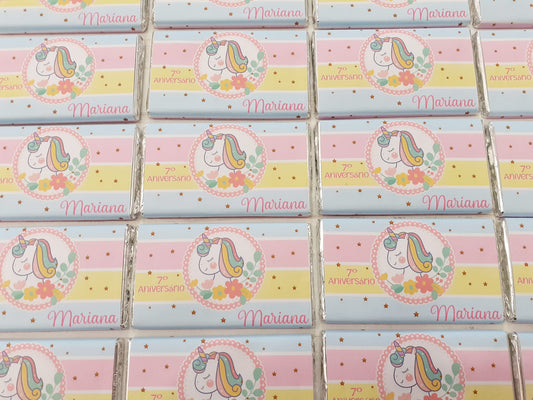 Chocolate de 20gr Personalizado - Unicórnio