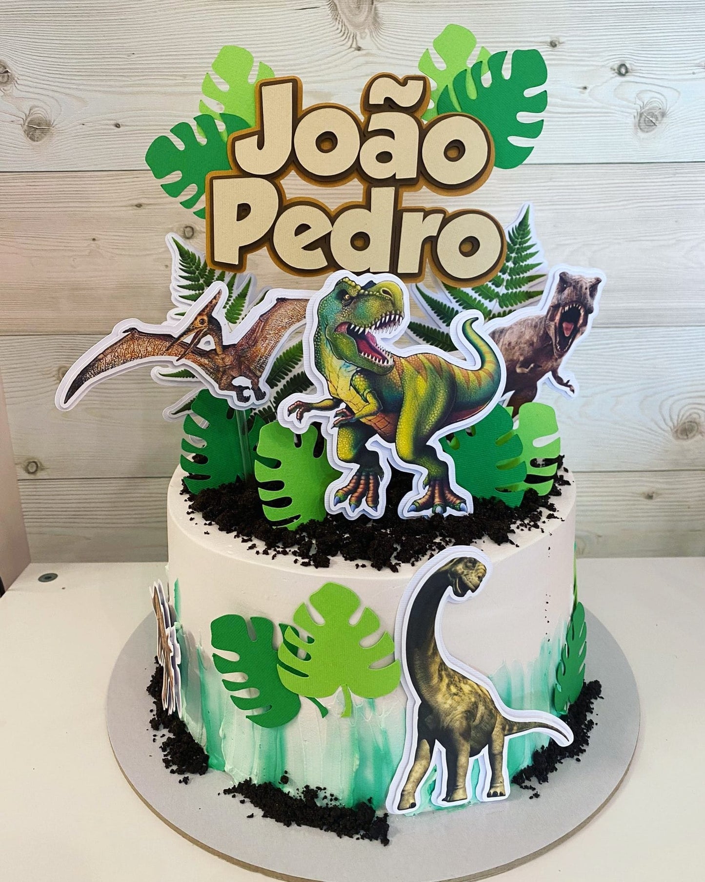 Topo de Bolo Jurassic Park