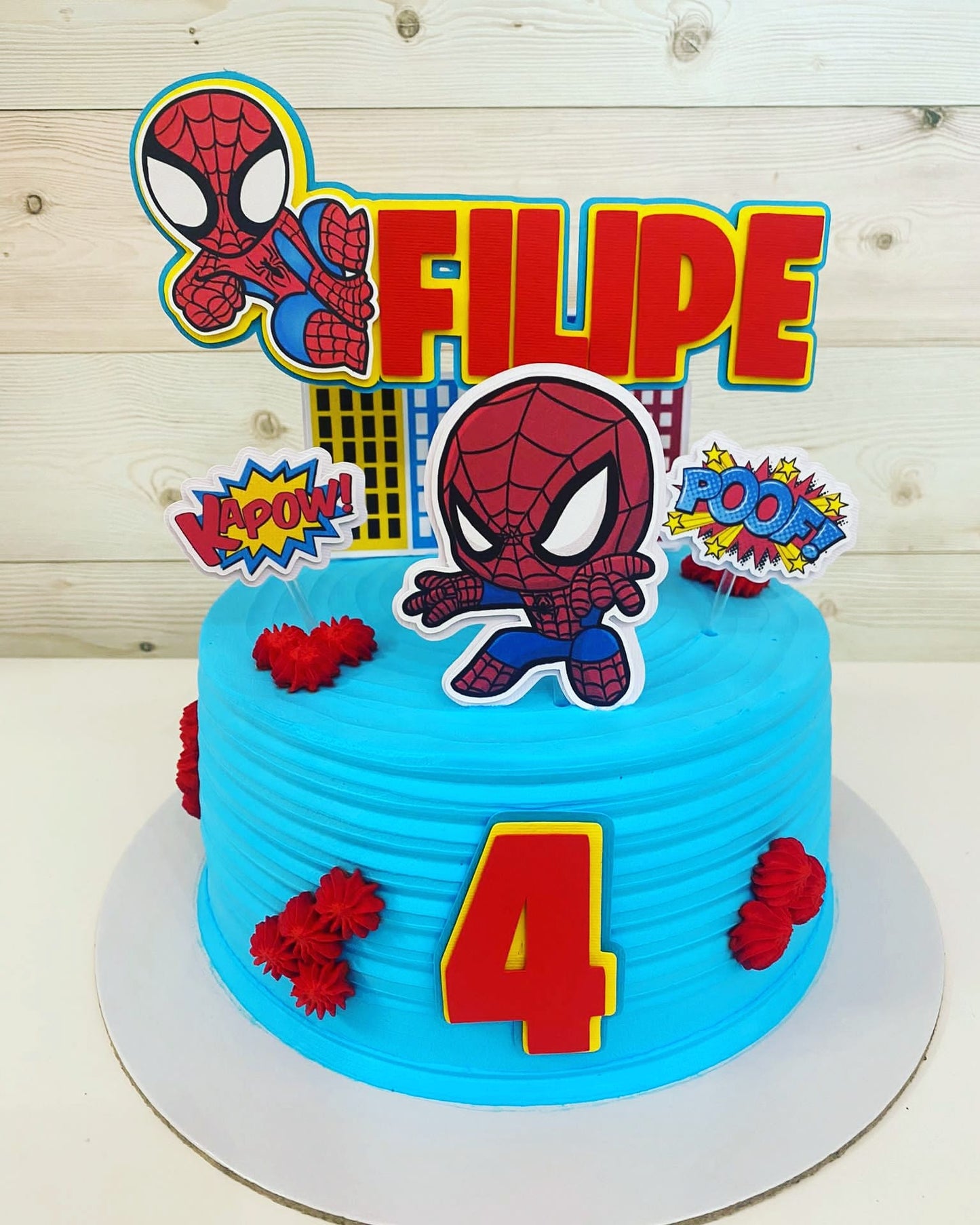 Topo de Bolo Baby Spider Man