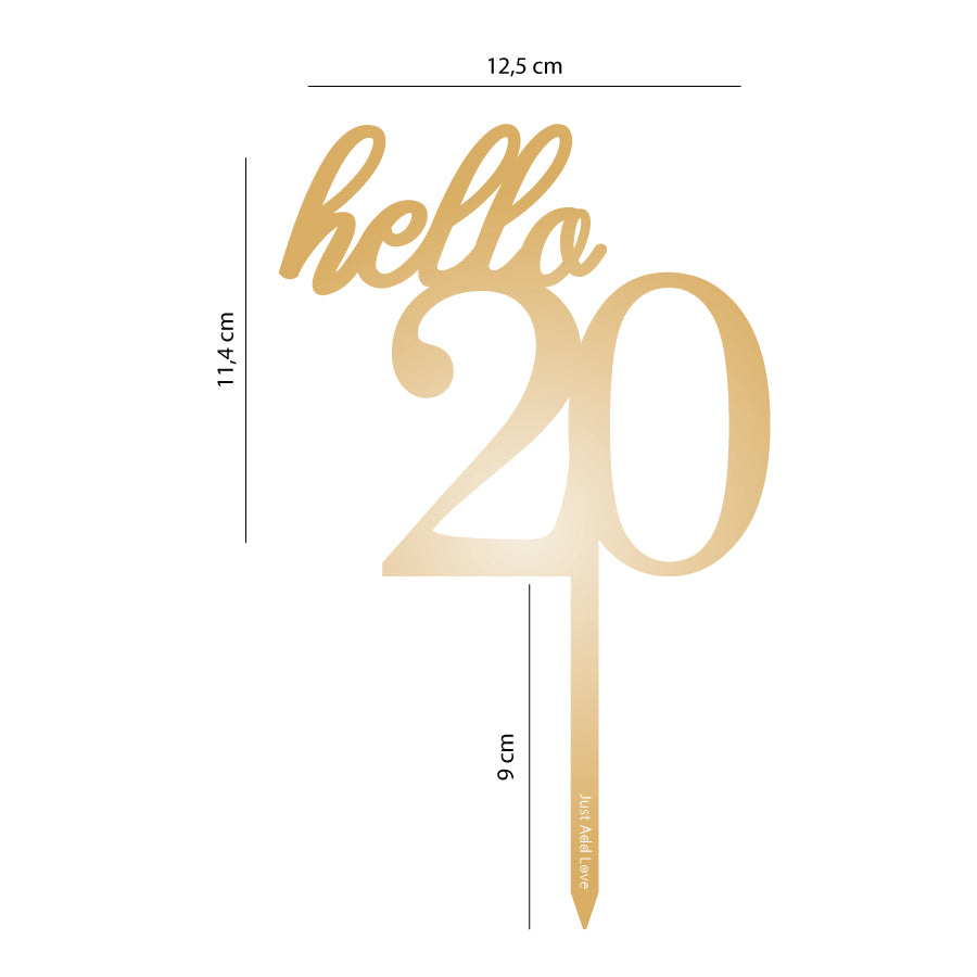 Topper Ouro Hello 20