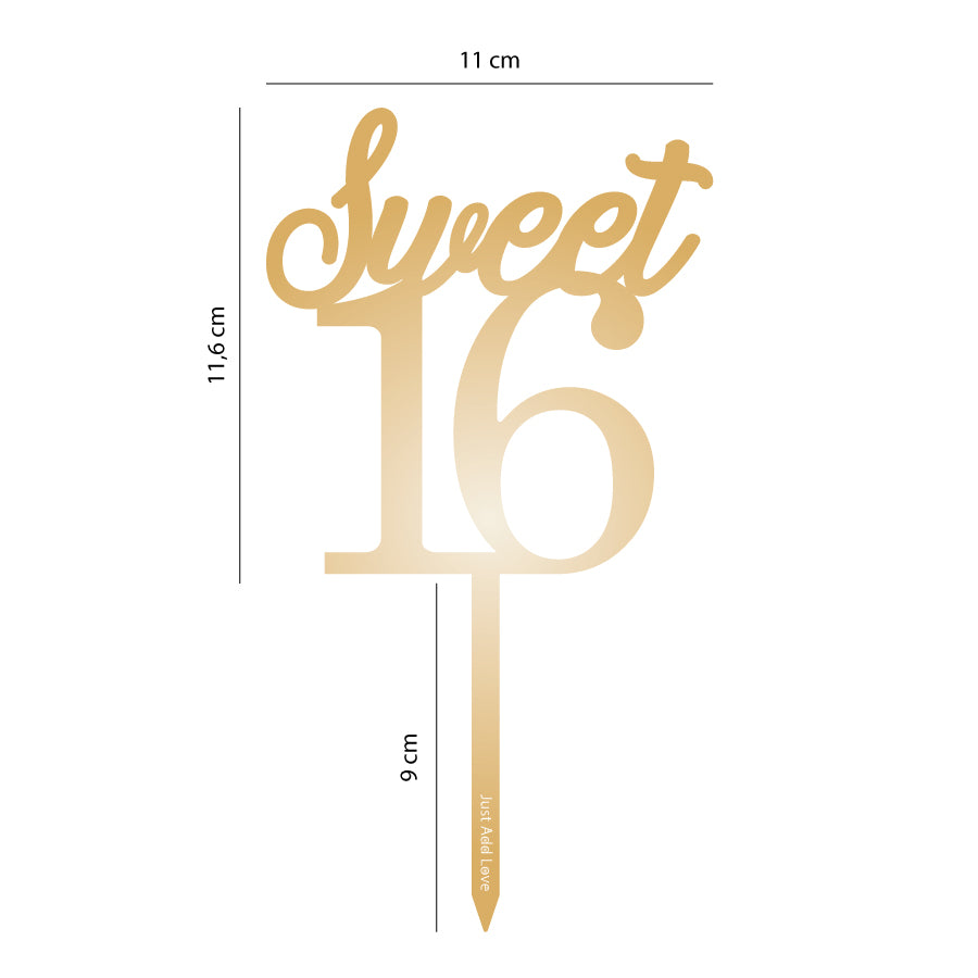 Topper Ouro Sweet 16