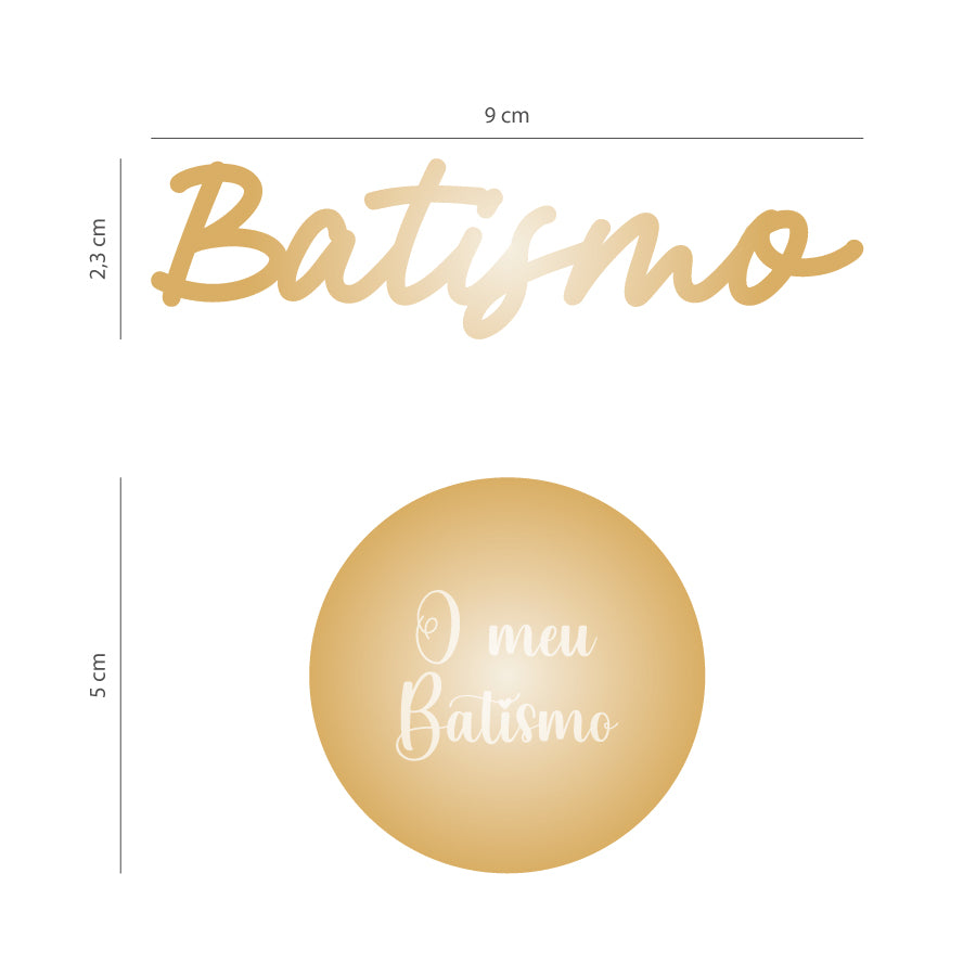 Aplique Ouro Batismo