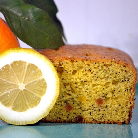 Bolo Laranja, Limão e Sementes de Papoila 500g
