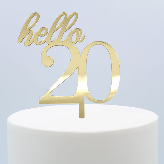 Topper Ouro Hello 20