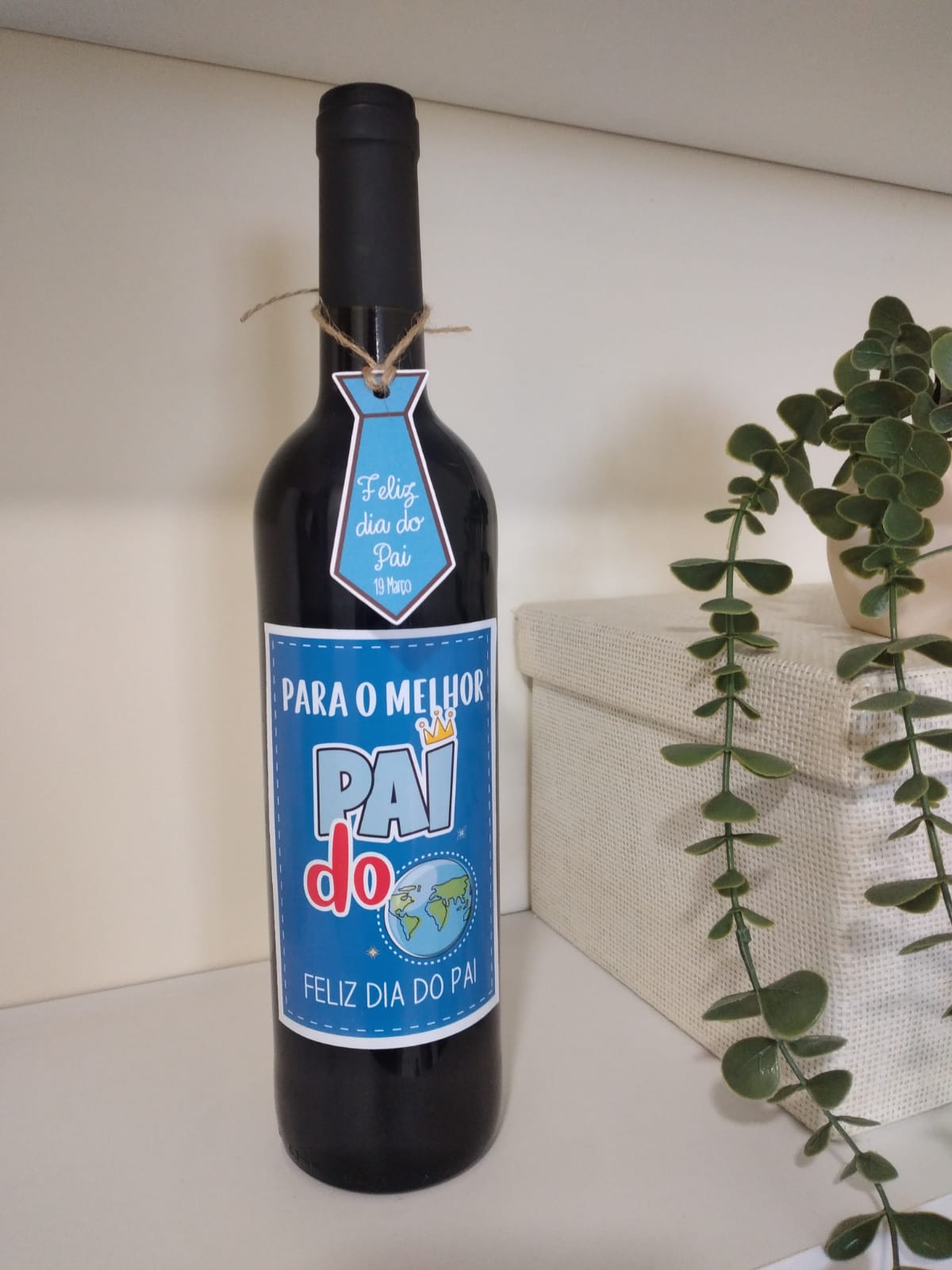 Garrafa de Vinho com Rótulo Personalizado - Dia do Pai